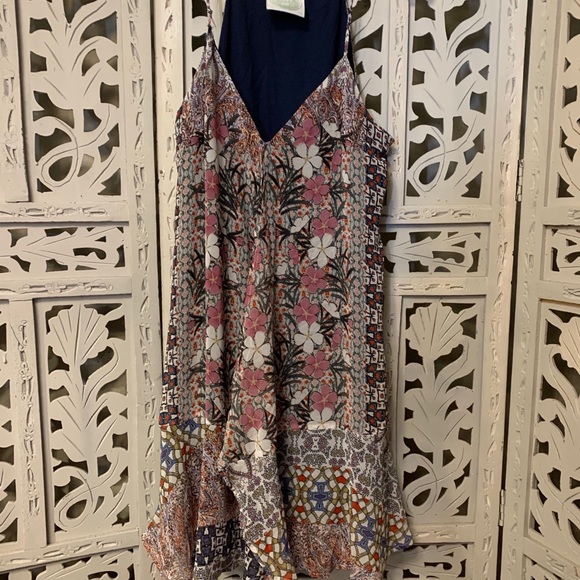 BUY NOW PRICE! BOHO PINK & BLACK SHORT DRESS - Picture 1 of 4